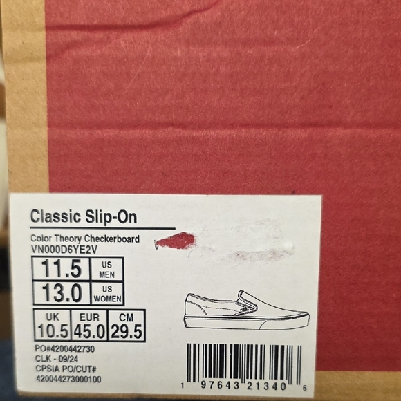 Vans Classic Slip-On Color Theory Checkerboard – Men’s 11.5 / Women’s 13 – New w - Picture 2 of 6